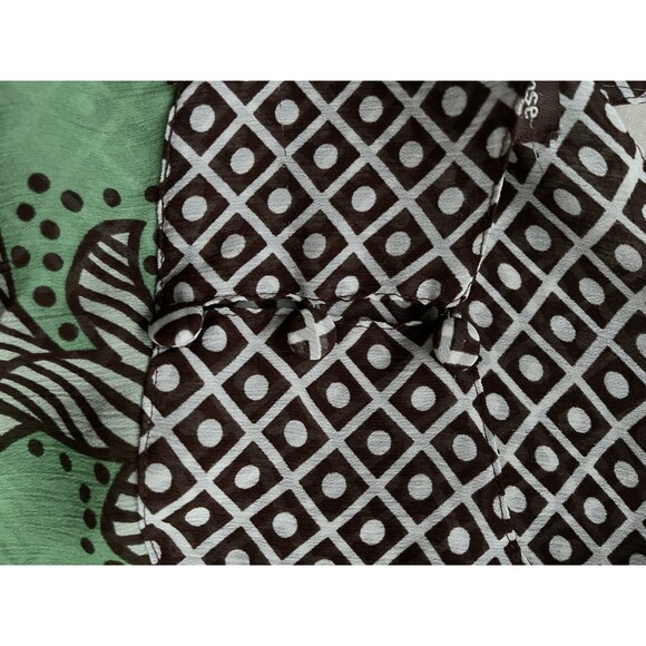 Coco and Chase Women Brown Green Short Sleeve Blouse S - Picture 8 of 8